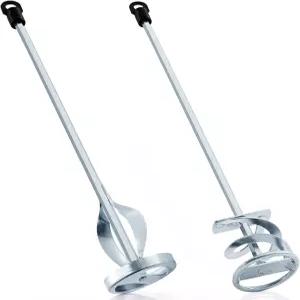 모닝로 드릴 페인팅 믹서 교반기 부착용 페인트 2개 세트 15.7인치 믹싱 패들 및 2.3인치 임펠러 수지