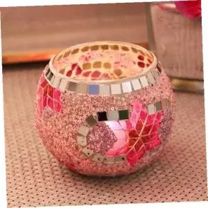 모자이크캔들용기 우주별 유리 모자이크 캔들홀더 티라이트 받침