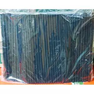 스트로우 일자형 검정 7mm x 21cm X10/롱/빨대/스트로우/굵은빨대/일자