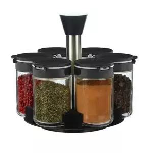 양념 보관용 시노글라스 통 블랙 파우더 보관함 (WFI50OG)
