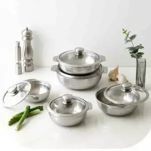 국산 YODR0494 통5중 스텐 인덕션 냄비 12cm 1인 신혼부부 미니