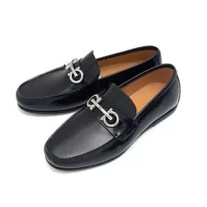 (스크래치) [FERRAGAMO] 페라가모 간치니 오너먼트 로퍼 GALILEO NERO 758400-7