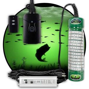 그린 블롭 아웃도어 새로운 도크용 수중 낚시 조명 110볼트, 포토셀 타이머 및 리모컨이 장착된 LED 7500/15000/30000 루멘 물고기 어트랙션 라이트, 스누크, 크레이피, 텍사스산