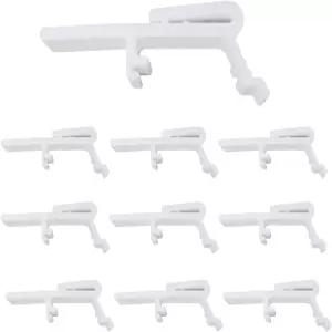 ZZLZX 8PCS 수직 블라인드 먼지 커버 밸런스 클립 홀더 브래킷 커튼 레일 장착 클램프는 상단에 걸쳐 1