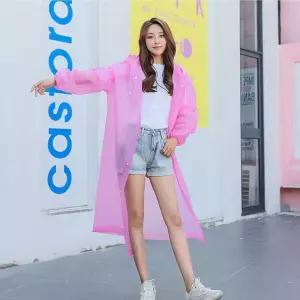 우비 패션 비옷 여자 예쁜색상 레인 장마철 캐주얼 후드 레인코트 코트