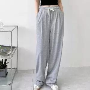 핀턱 주름 와이드 트레이닝팬츠 베이직 무지 밴딩팬츠 WEC7BB6