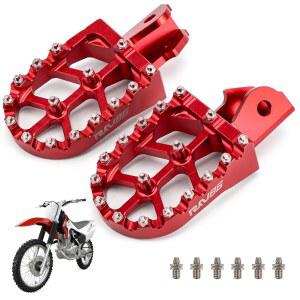 교체용 스파이크가 있는 RKV86 더트 바이크 풋 페그, 더 넓은 알루미늄 CNC, 페달 받침대 CRF150F 03-19, CRF230F KDX200 83-94, 서론 라이트 비, 서 X160 X260 (빨간색)
