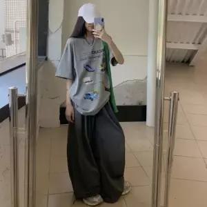 [신세계라이브쇼핑][옷자락] 여자 루즈핏 폴리 그래픽 반팔 와이드팬츠