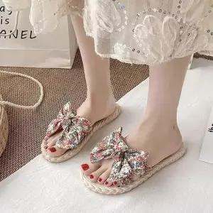 쪼리 샌들 여성 스트랩샌들 포인트 꽃 여성샌들 WFIMPJI