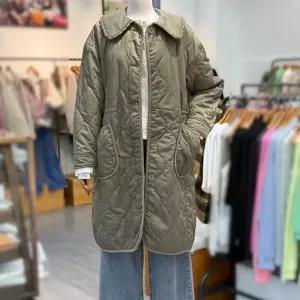 [써스데이아일랜드]퀼팅세라카라 롱 점퍼 t246mct133