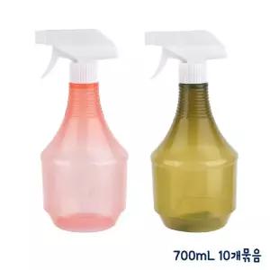 컬러 분무기 700mL 10개묶음(색상혼합)물분사기 플라스틱 미니 가정용 화분 빨래 분무기통 수동