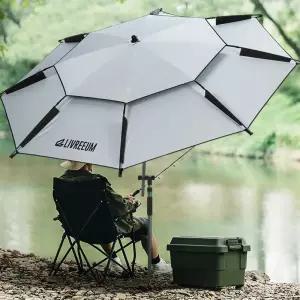 캠핑 대형 암막 방수 높낮이 각도조절 2중 파라솔 루프탑 정원 낚시 피크닉 바다