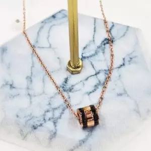 여성용 링 목걸이 펜던트 써지컬 고급 로즈골드 쥬얼리 총알 WFJOG6I