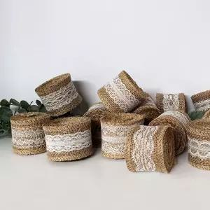 화이트 레이스 혼합 포장재료 마띠지 1롤리본끈 선물 예쁜끈 린넨