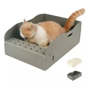 키밍 휴대용 고양이 화장실 접이식 배변판 외출 변기 냥냥이 애견용품 외출용 박스 캠핑용 여행용 변통 상