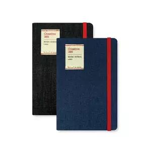 양지 크리에이티브365 데님_라인드L노트 학생 밴노트 필기 스터디 선물용 유선 있는 공책