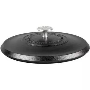 로지 블랙록 12인치 트리플 양념 주철 뚜껑 - 12 더치 오븐 프라이팬용 습기 잠김 고열 알루미늄 손잡이 철