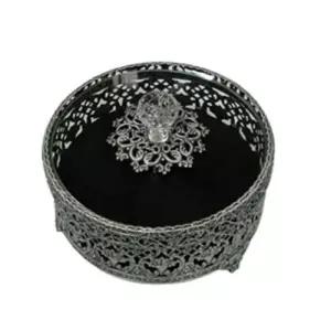 삼원 원형 주석 보석함 소케이스 얼리 쥬얼리 보관 귀걸이함 목걸이함 엔틱 보관함 쥬함