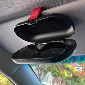 차량용 선바이저 안경 선글라스 케이스 거치대 블랙 클립 용케이스 용거치대 용선 자동차 수납용품