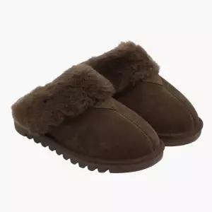 슈즈여성 ELARA 엘라라 2CM 소가죽 더블쿠션 양털 슬리퍼 어스2 K2906352RDW2109028