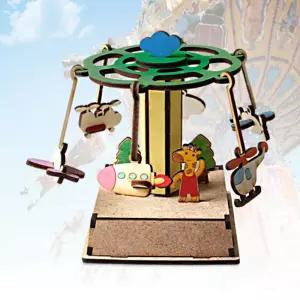 영공방 LED 움직이는 회전비행기 (TM-552)모형만들기 용품 조립 만들기키트 어린이용 즈용 만들기완구 나무