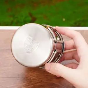 304스텐레스 캠핑 접이식 머그컵 4P 세트손잡이 등산 물컵 물잔 용잔 용컵 등산용 손잡이 스텐