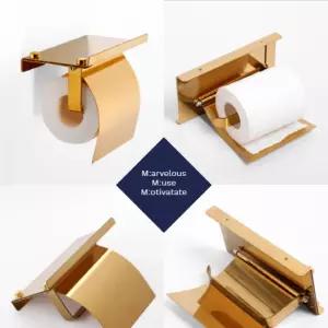 럭셔리 골드 스텐레스 호텔 선반 휴지걸이랙 고급 부착식 화장실 변기 욕실 메탈 인테리어