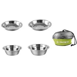 키친아트 캠핑 식기세트 스텐 접시 그릇 13p용 휴대용 취사용품