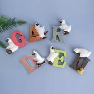 가든 이니셜 오리 6종 인형장식 인테리어 꾸미기