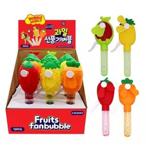 과일선풍기버블 12개스틱비눗방울 버블건 핑크퐁 놀이 야외 어린이날 촬영소품
