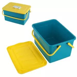 손잡이 + 뚜껑 바구니 중수납 바스켓 정리