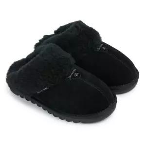 슈즈여성 ELARA 엘라라 2CM 소가죽 더블쿠션 양털 슬리퍼 블랙 K2906001RDW2108973