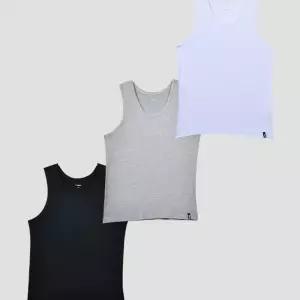 (트라이) 3가지 컬러 남성 베이직 런닝 3매입 남자 이너 민소매 나시 데일리 기본 웨어 낭구 여름