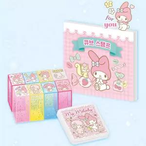 산리오 큐브 스탬프-마이멜로디피규어 만년 캐릭터 문구 팬시 초등학생 어린이 아동 유아