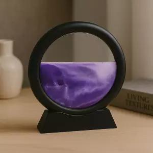 슬로우 모래멍 샌드 아트 액자 시계형 감성 소품그림 인테리어 오브제 시계 움직이는