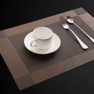 [퍼니메이커]식탁 테이블 플레이스 깔개 방수 티 세팅 매트 브라운 식탁패드 식탁꾸미기 식탁필름 테이블셋