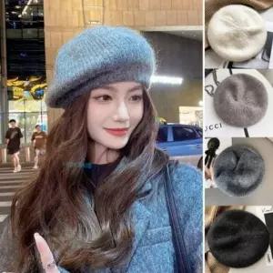 여성 패션 데일리 겨울 니트 보온 소재 예쁜 베레모 여자 겨울버킷햇 모자 여성겨울 니트빵