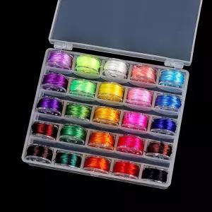 비즈아트 DIY 나만의 장신구 25색 0.8mm 탄성줄 세트목걸이 공예재료 팔찌 부자재 탄성 스판덱스 우레탄 스