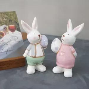 부활절 토끼 2P (1019)모형 장식 장식품 집들이선물 인형 테이블 인테리어품 애니멀품