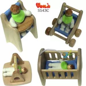 고급 원목 가족 인형 엄마 역할 놀이 아기 미니어쳐 장난감 브알라 수입 완구 베이비 유아 소꿉 교구 어린