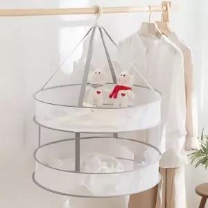 (제품 선택 빨래 건조망 1단)원터치 접이식 빨래망 1단 2단 미니건조대 빨래건조망 빨래건조대 빨래걸이 속