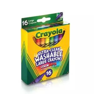 유아 굵은 워셔블 크레용 수성 크레욜라 16색 크레파스 아기 물감 크래용 색칠 놀이 엄마표 미술 도구 꽃