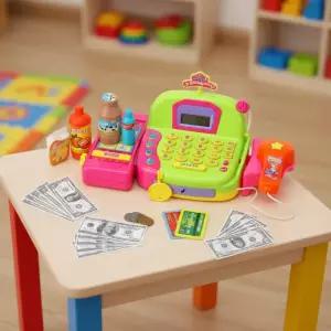 캐스비 빅마트 계산대놀이 역할놀이 장난감 돈모형 계산 마이크 캐셔 슈퍼마켓 마트 어린이