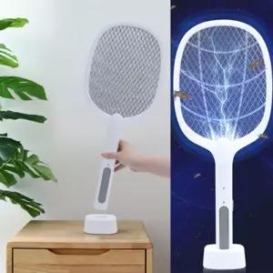 SWH-100 LED 트랩 모기채 9172벌레잡는채 전기이 이채 전기채 는도구 전자채 손이잡이채 LED채 파리채