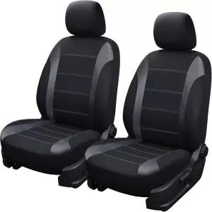 챔플러스 카시트 커버 카본 파이버 및 내구성이 뛰어난 통기성 메시 2 프론트 버킷 시트 유니버설 핏