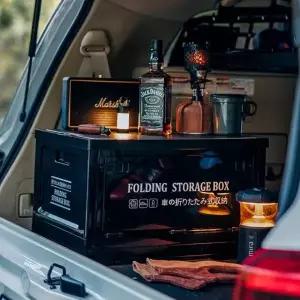 ( )우드상판포함 도어오픈형 캠핑폴딩박스 45L