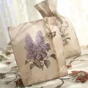 빈티지하고 고급스러운 플라워 종이 쇼핑백 6종세트 촬영소품 포장지