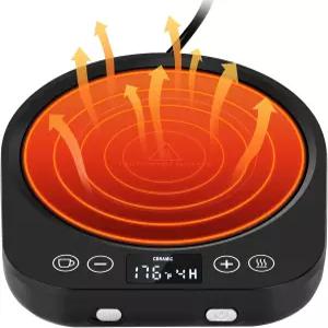 PUSEE 캔들 머그컵 워머 전기 자동 온/오프 중력 유도 커피 9가지 온도 설정 1-9 타이머 멜터 가정 및