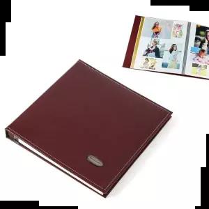 포토앨범 메모리아 가죽커버 접착식 앨범 여행 성장 사진첩