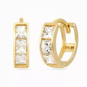 갤러리아 14K 솔리드 큐빅 링귀걸이